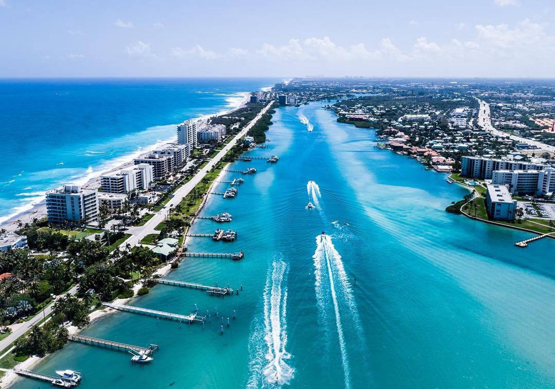 A main avenue in Palm Beach, Florida