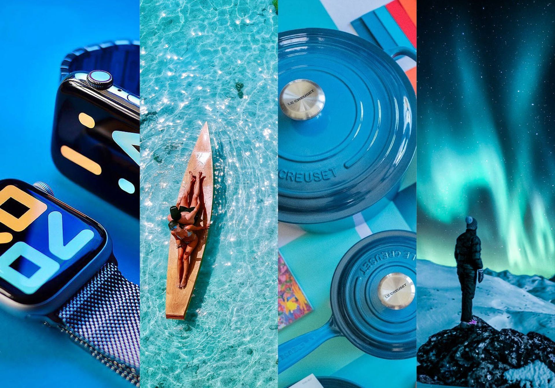 Collage of tech, travel and lifestyle prizes