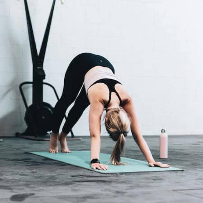 Woman in yoga pose