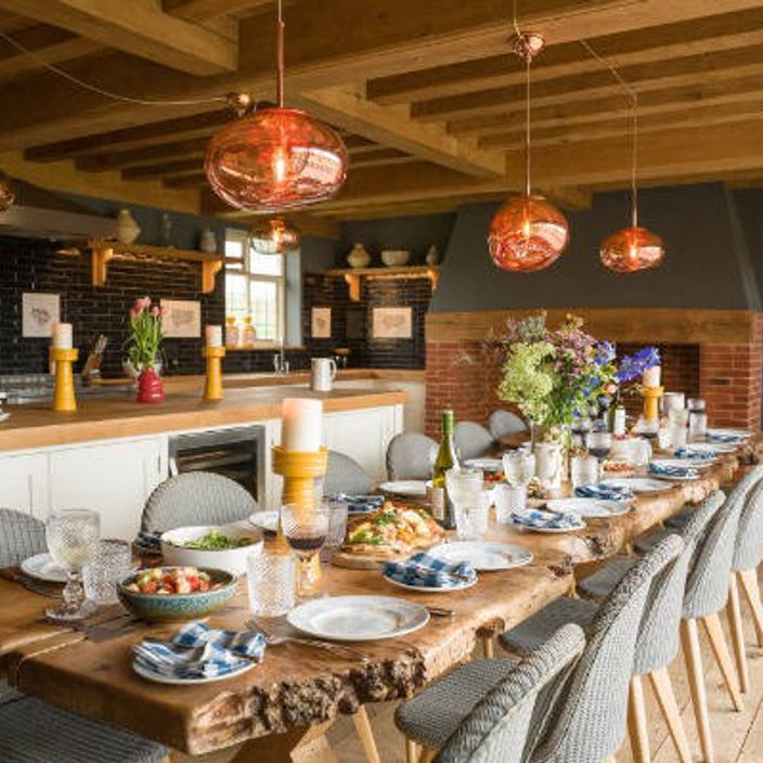 Beautiful Traditional Suffolk Farmhouse interior large dining table