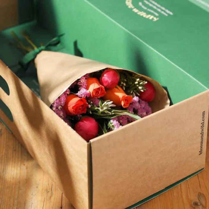 bloom and wild flowers in a box