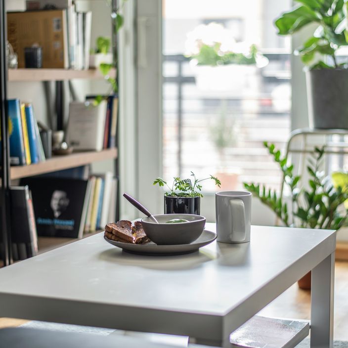 Green and floral linens