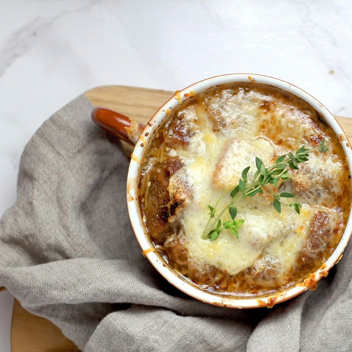A french onion soup