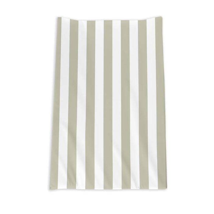 The little bumble co. anti roll changing mat green stripe