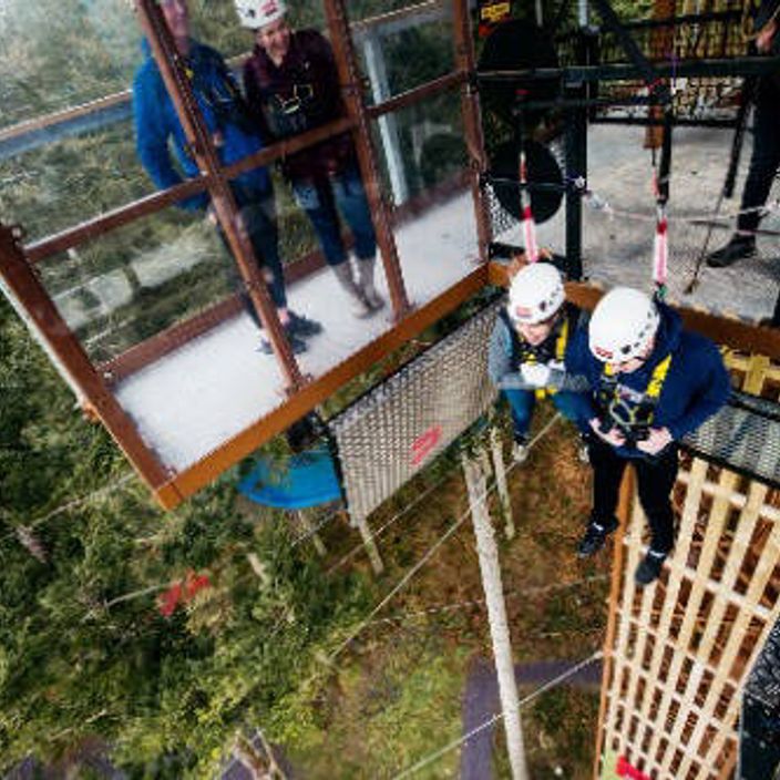 Treetop bungee jump