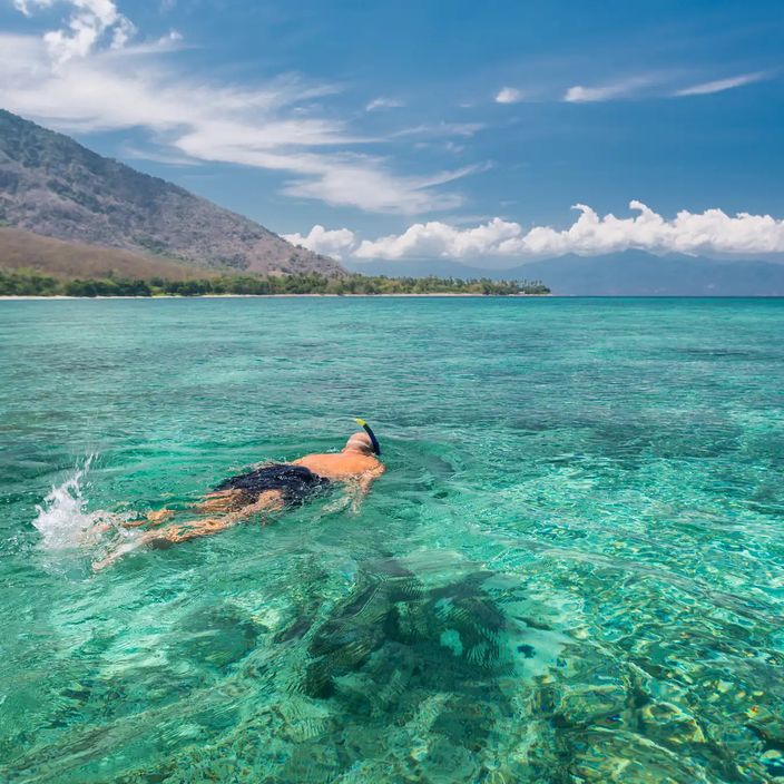 Overhead view of Indonesia's beaches