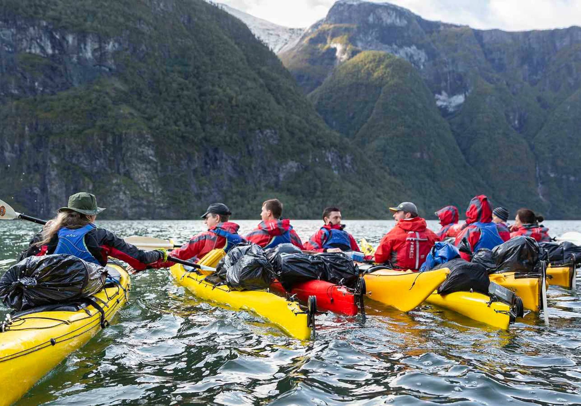 kayak in fjord