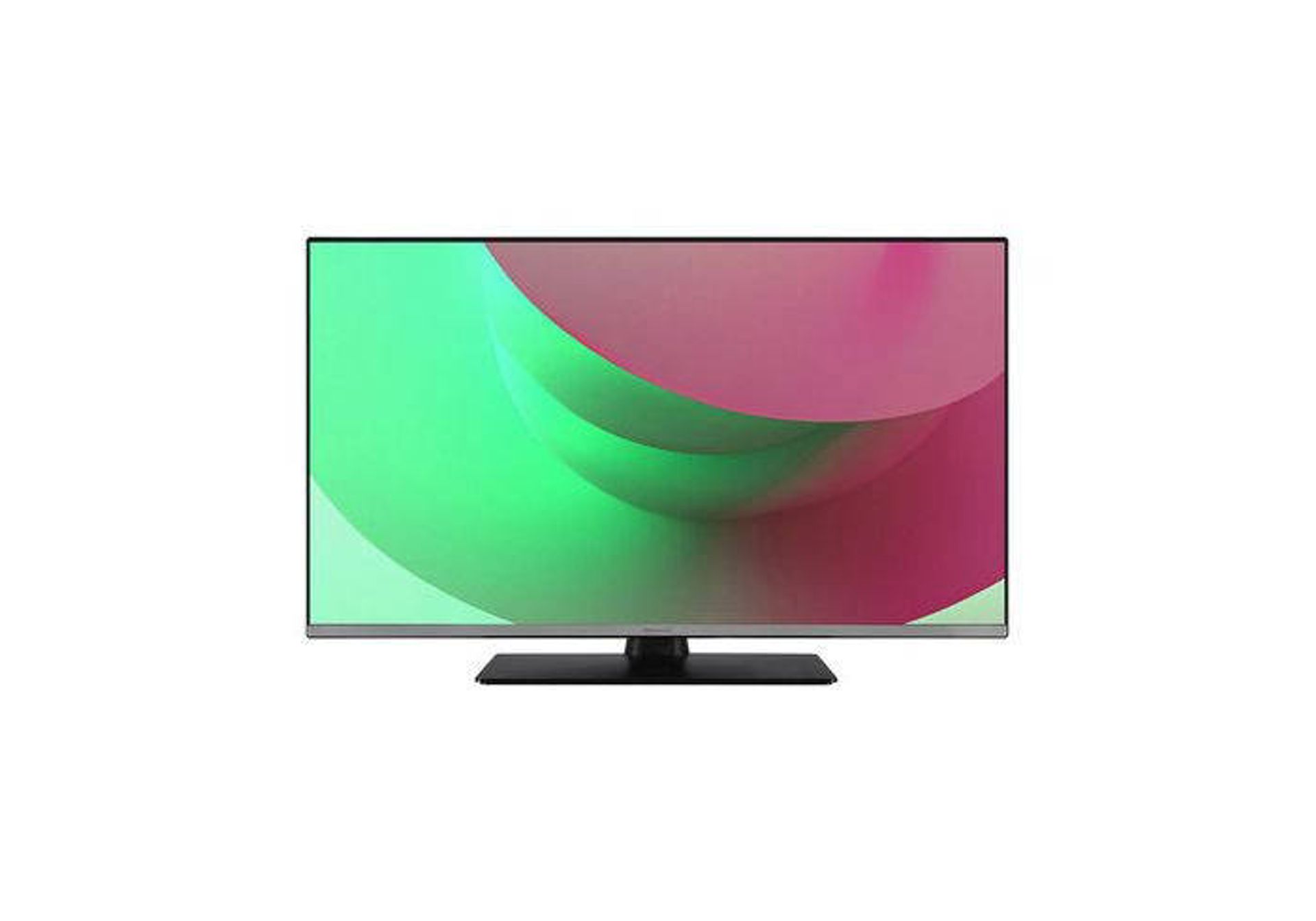 Panasonic TV with Green and Pink Screensaver