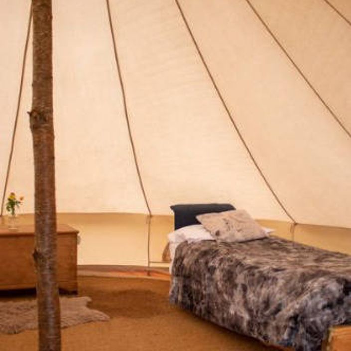 inside a yurt in wales