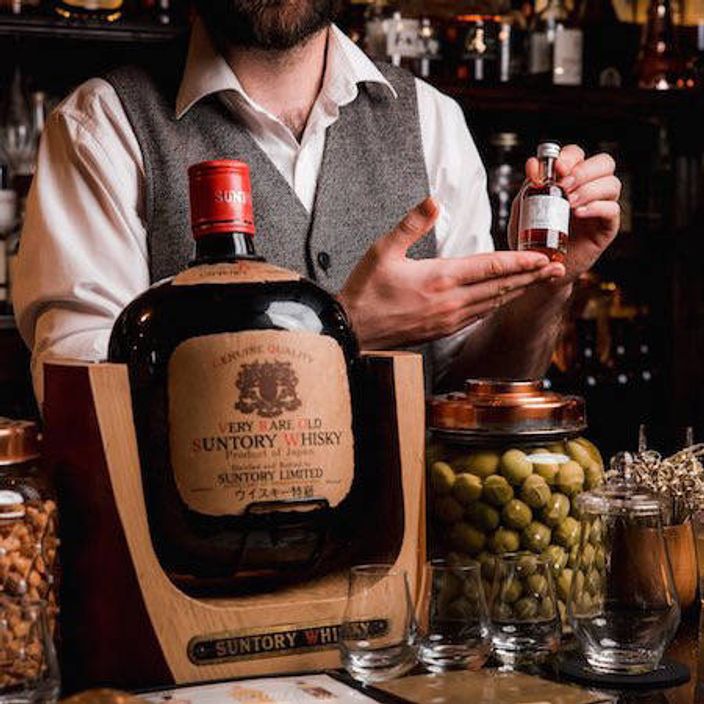 Large Japanese whisky bottle