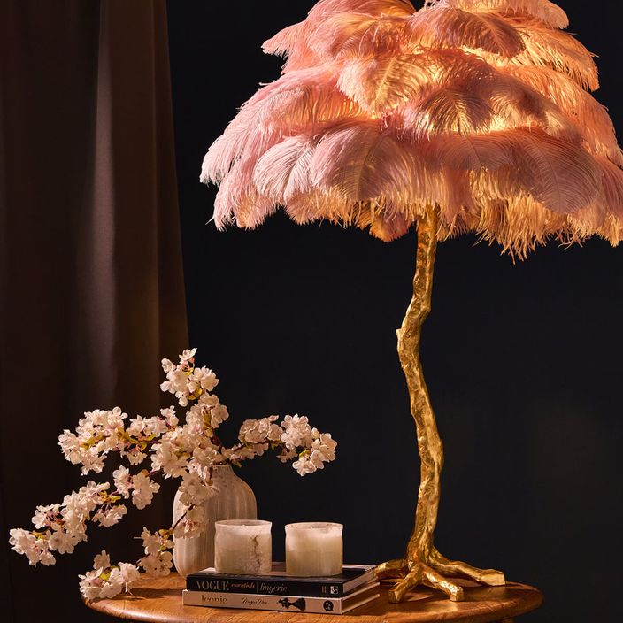 Aynoe Park feather table lamp