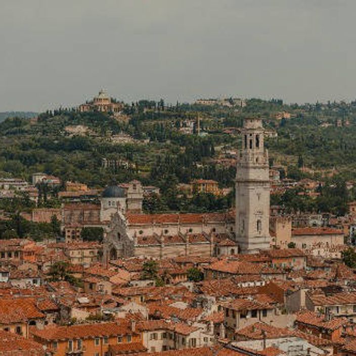 View over an old Sardinian town