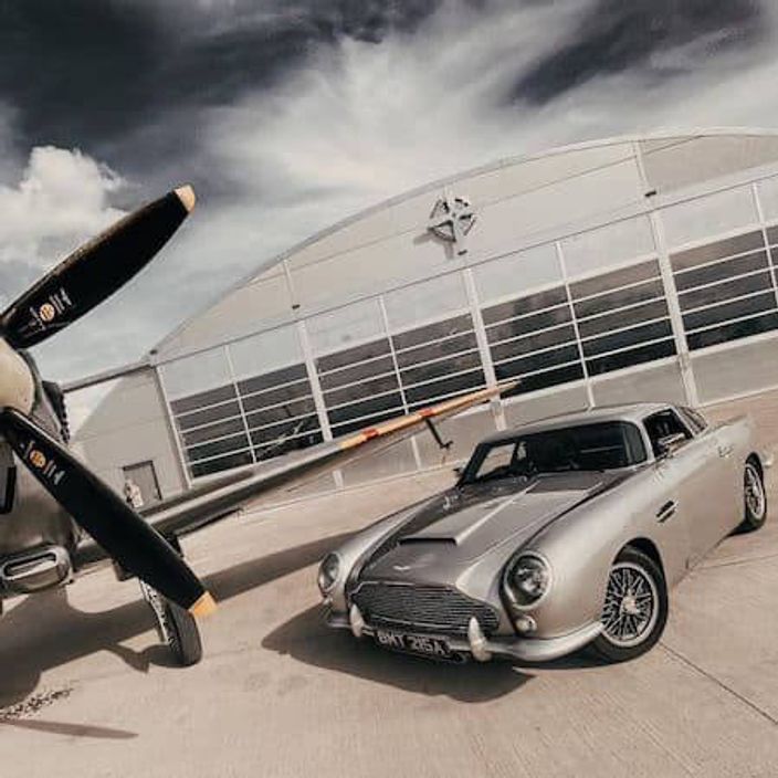Aston Martin in a showroom