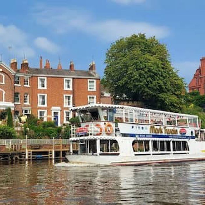A river cruise boat in Chester