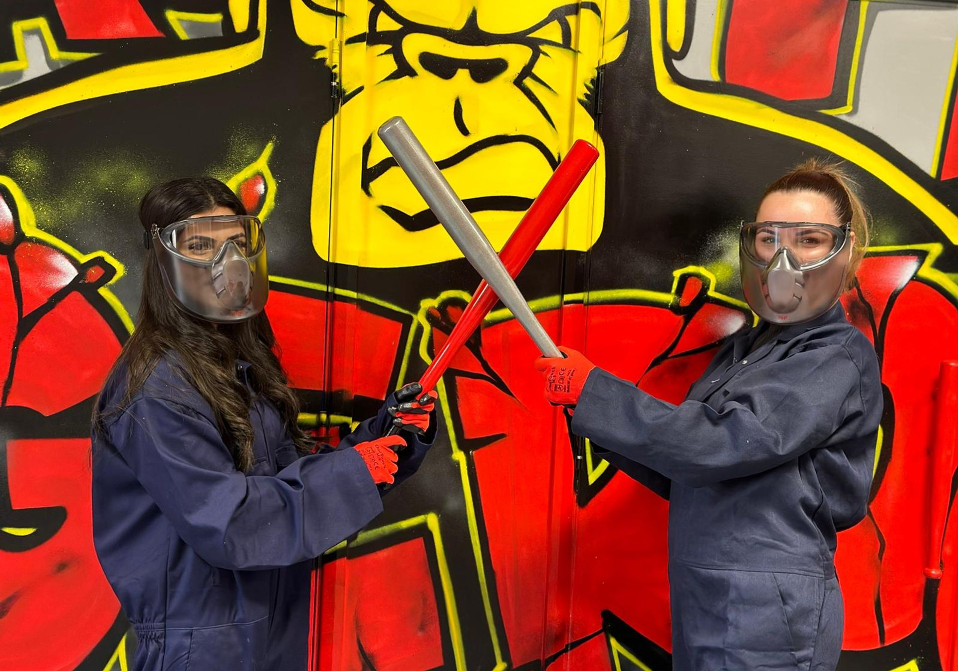 ladies at smash it rage room