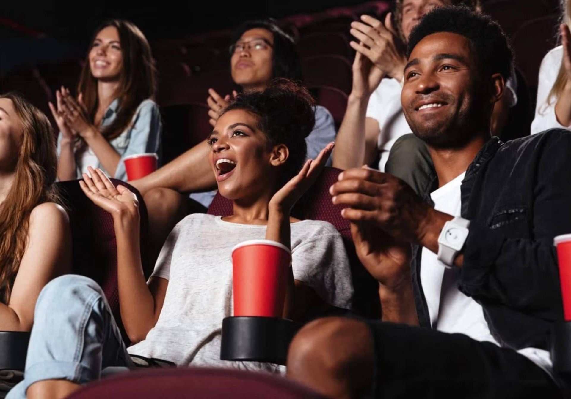 A couple at the cinema