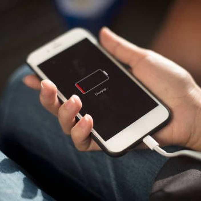 Phone nearly out of charged and charging wired plugged into 