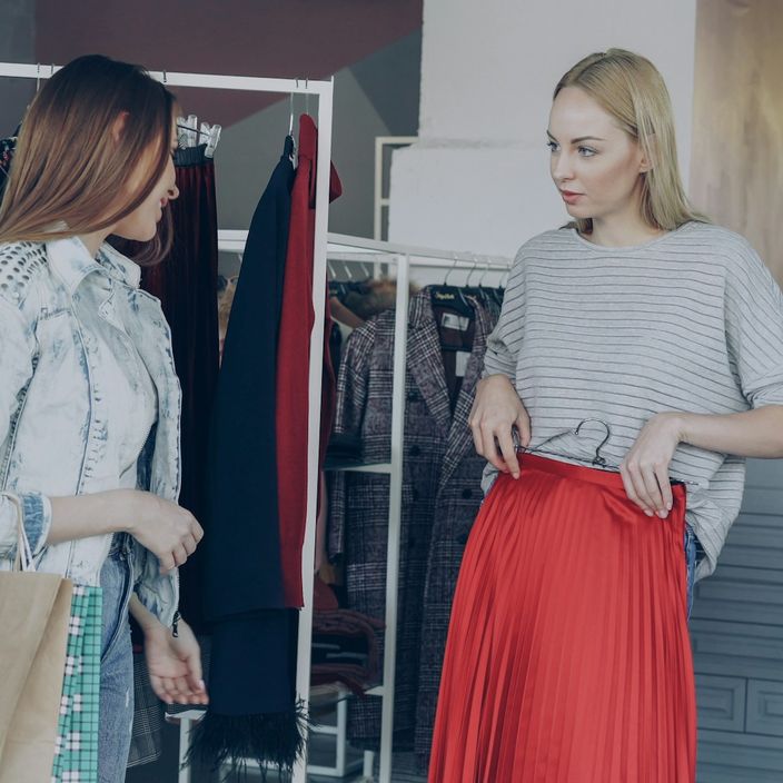 two women shopping
