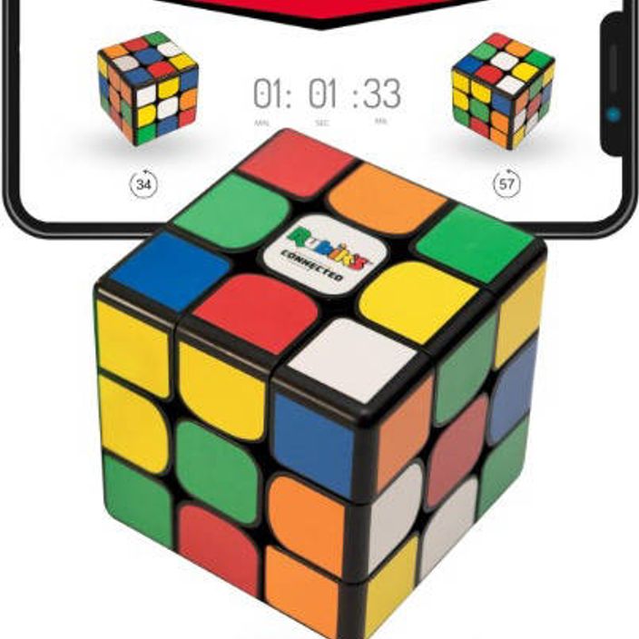 An alternate angle of a connected Rubik's cube