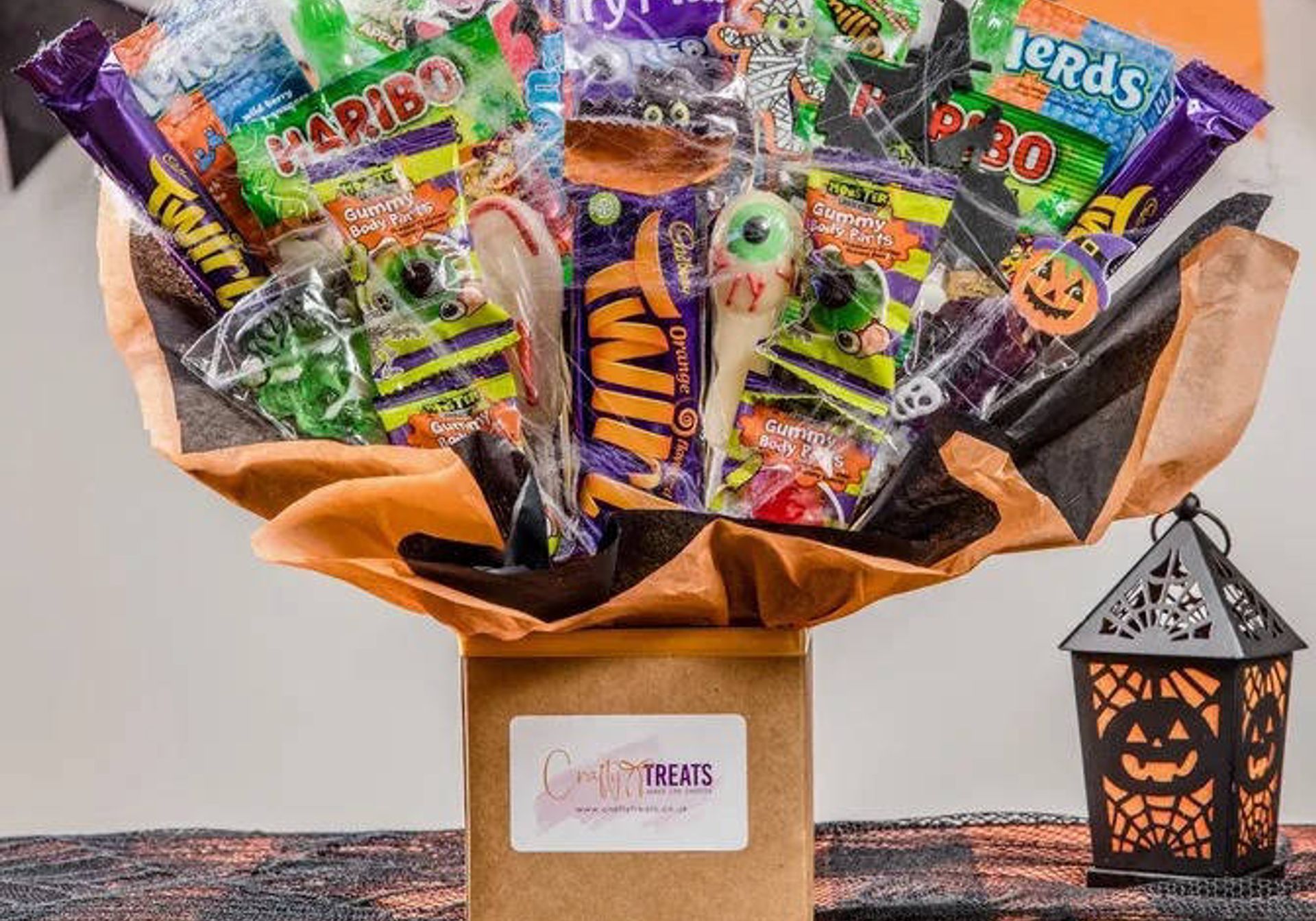 Halloween chocolate treats bouquet