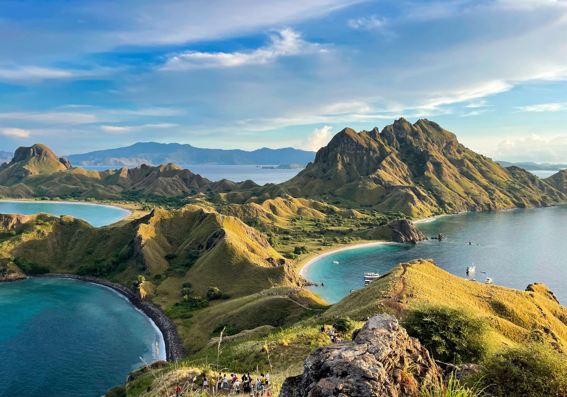 View over Indonesia's mountainous islands