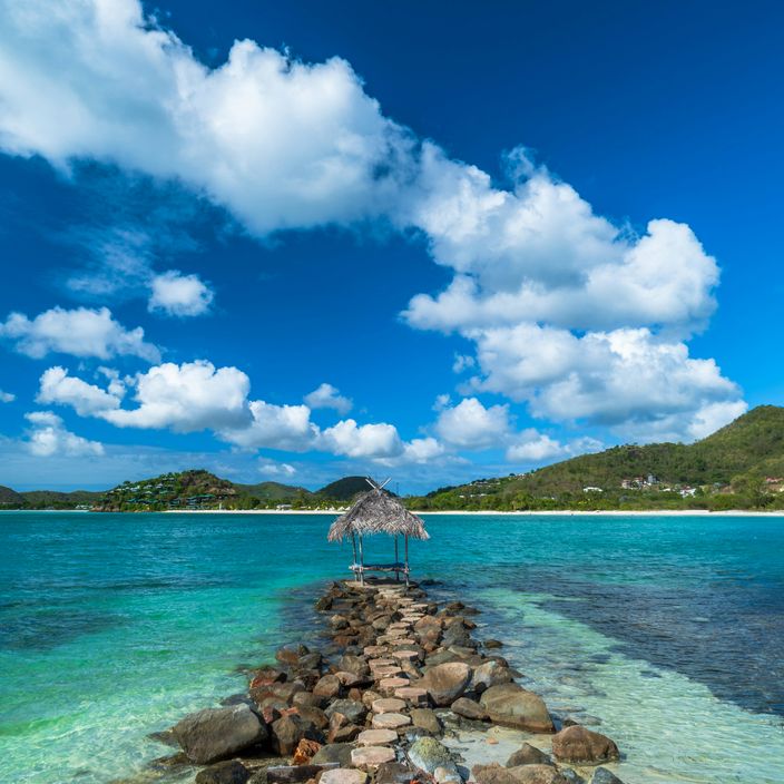 View of Cocobay Resort on beautiful Antiguan coastline