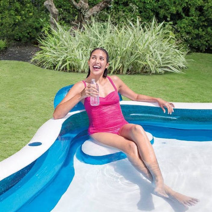 Woman in the Intex Inflatable Pool