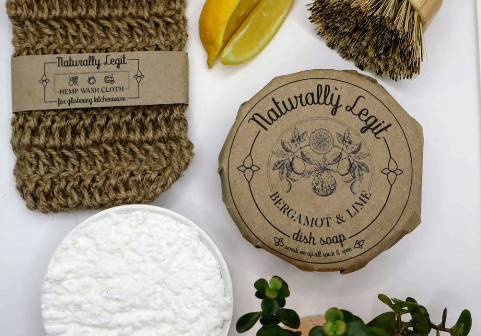 Selection of natural cleaning products from Naturally Legit