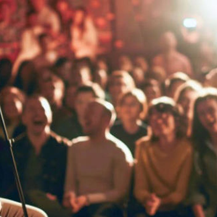 a comedian on stage