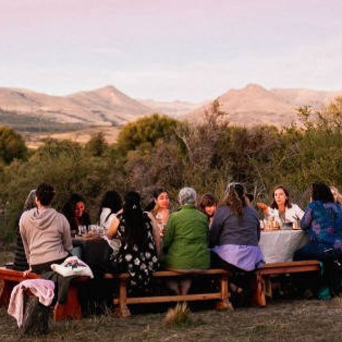 A dinner outside in Patagonia