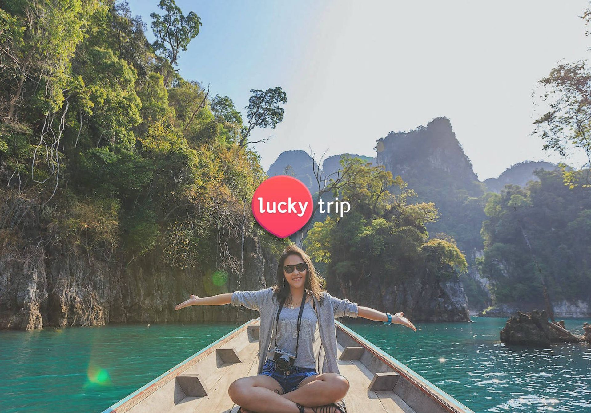 Woman on boat on river in Asia