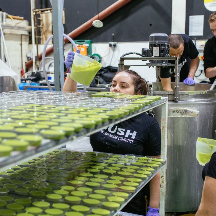 woman using body bar