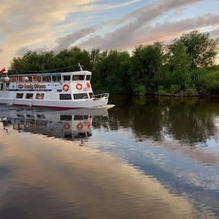 A river cruise boat in Chester