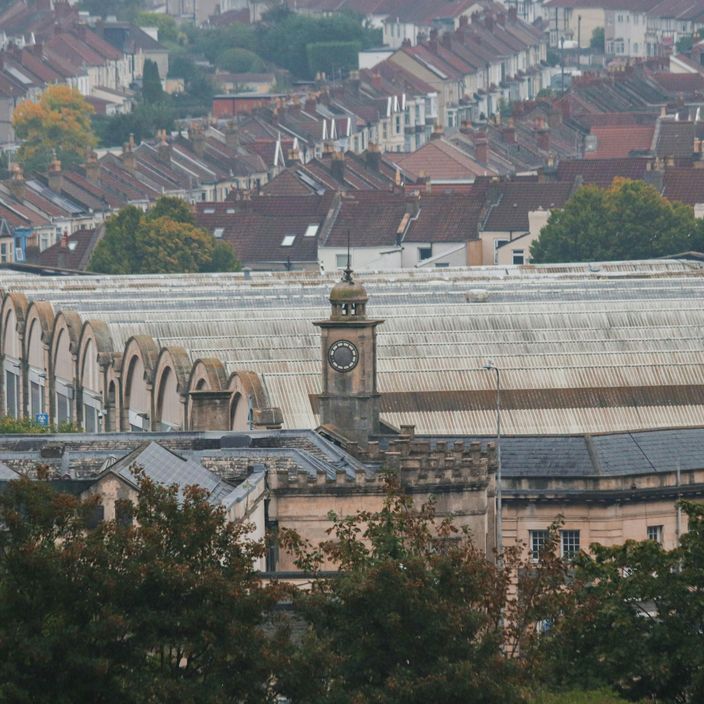 View of the town from above