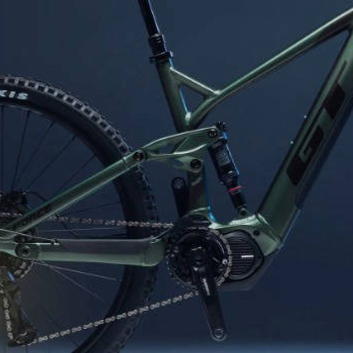 Close up of frame on GT E-Mountain Bike