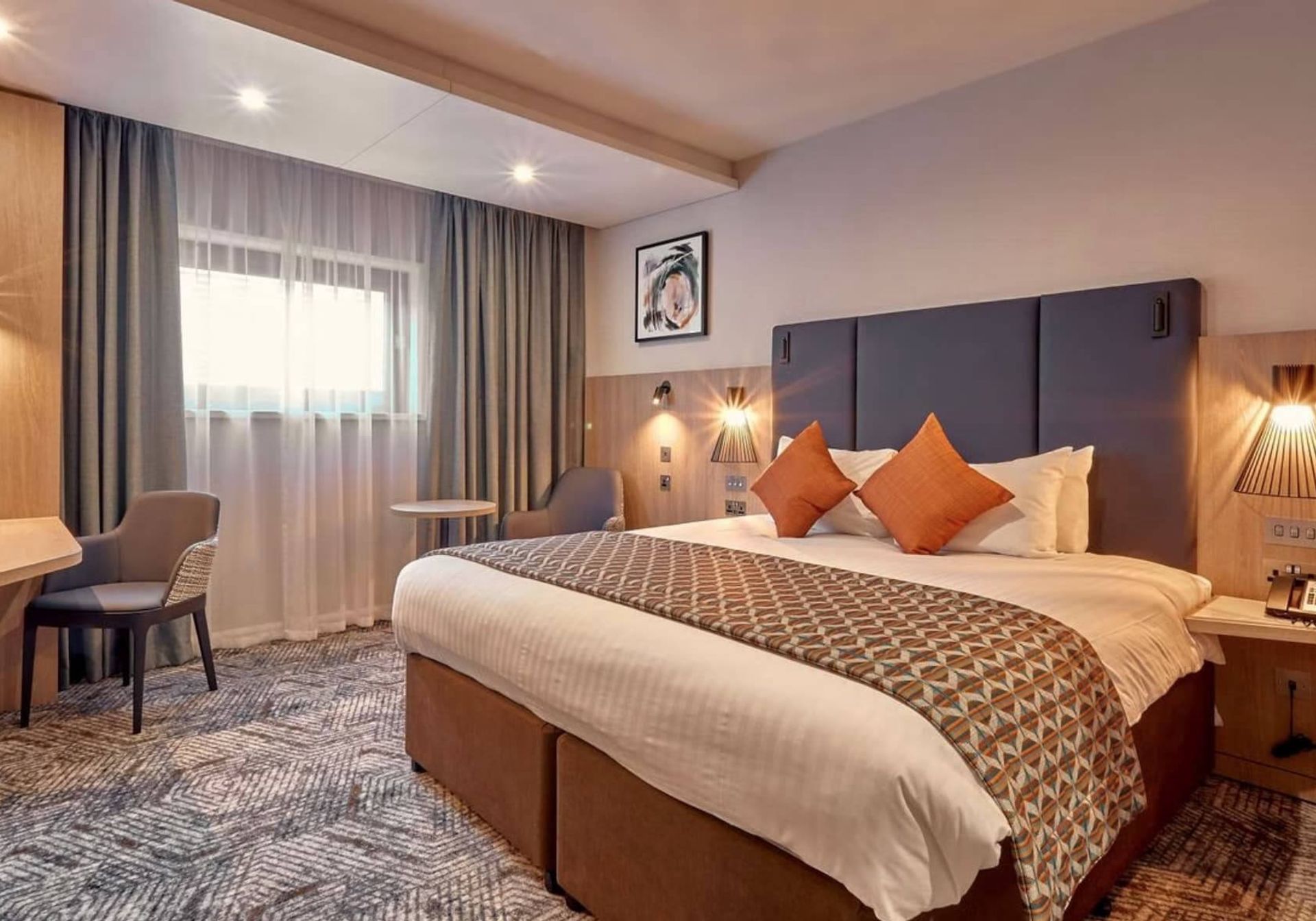 Standard Bedroom in the Crowne Plaza hotel