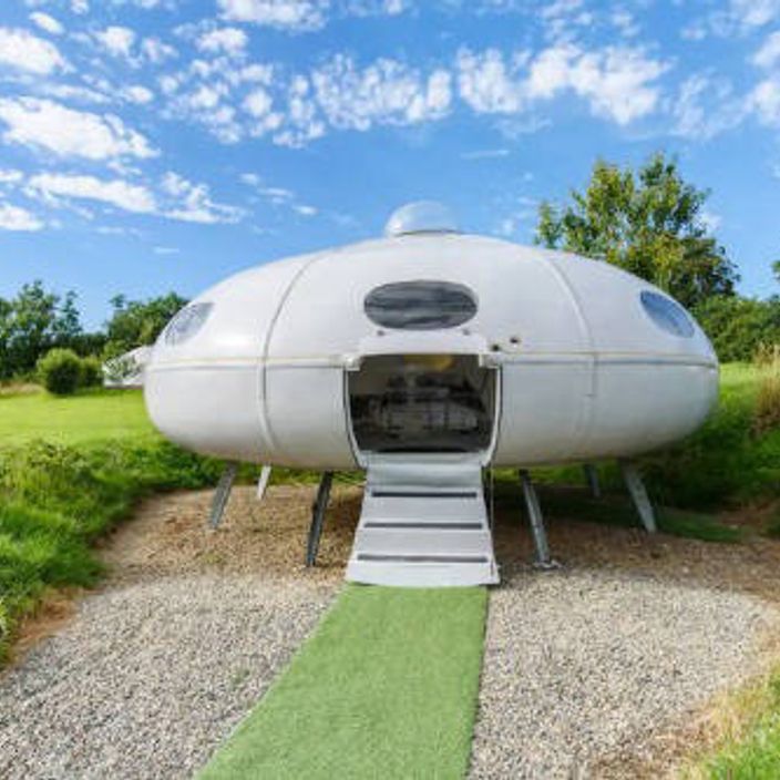 UFO 'Futuro styled Flying Saucer' accommodation in Redberth, UK