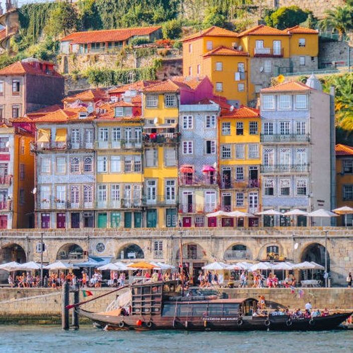 Colourful buildings of Porto