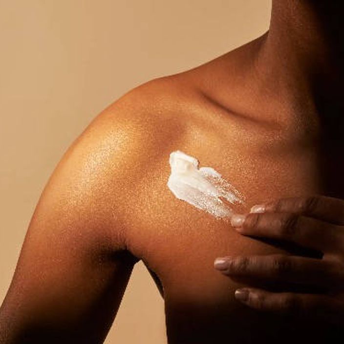 rituals body cream on skin