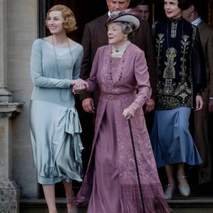 characters from downton abbey leaving the castle