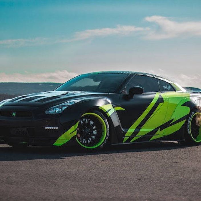 A race car on a track