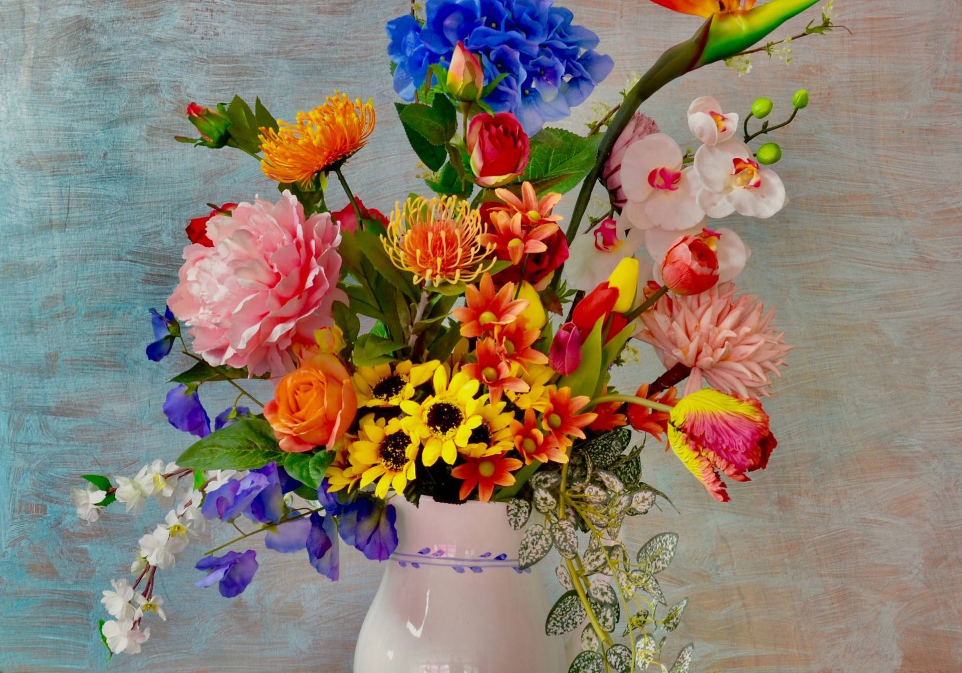 Colourful flower arrangement