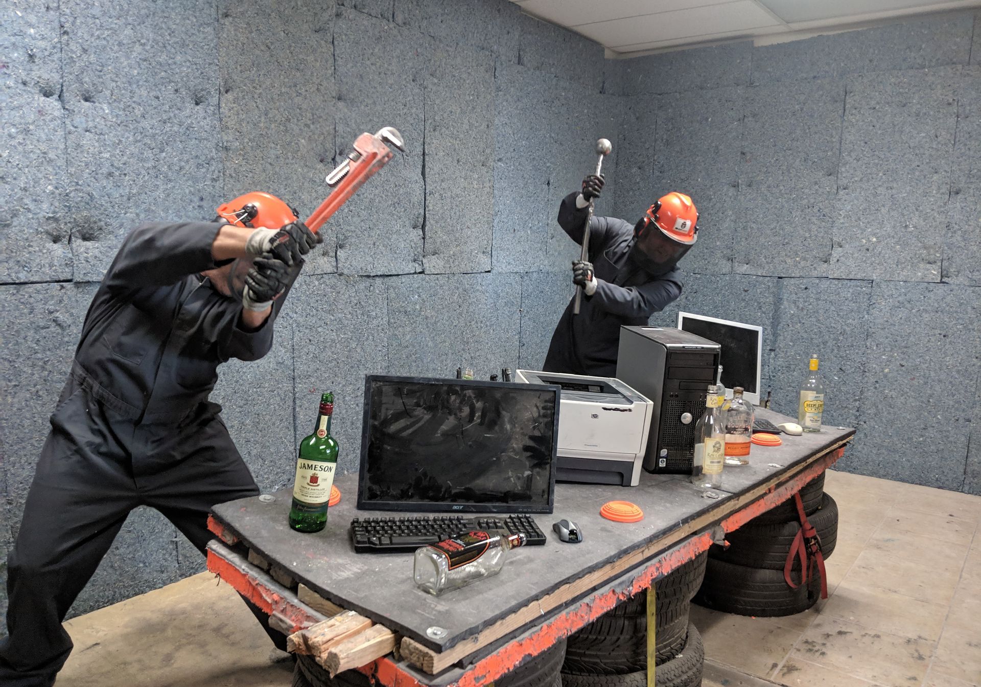 two people using a rage room
