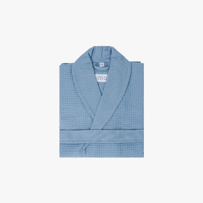 Blue bathrobe